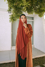 Load image into Gallery viewer, Orange Spice Velvet Abaya