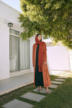 Load image into Gallery viewer, Orange Spice Velvet Abaya
