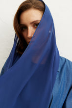 Load image into Gallery viewer, Hug Me Blue: Teddy Buttoned Denim Abaya
