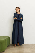 Load image into Gallery viewer, Blue Jean Blazer: Denim Button-Up Abaya
