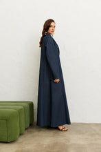 Load image into Gallery viewer, Blue Jean Blazer: Denim Button-Up Abaya
